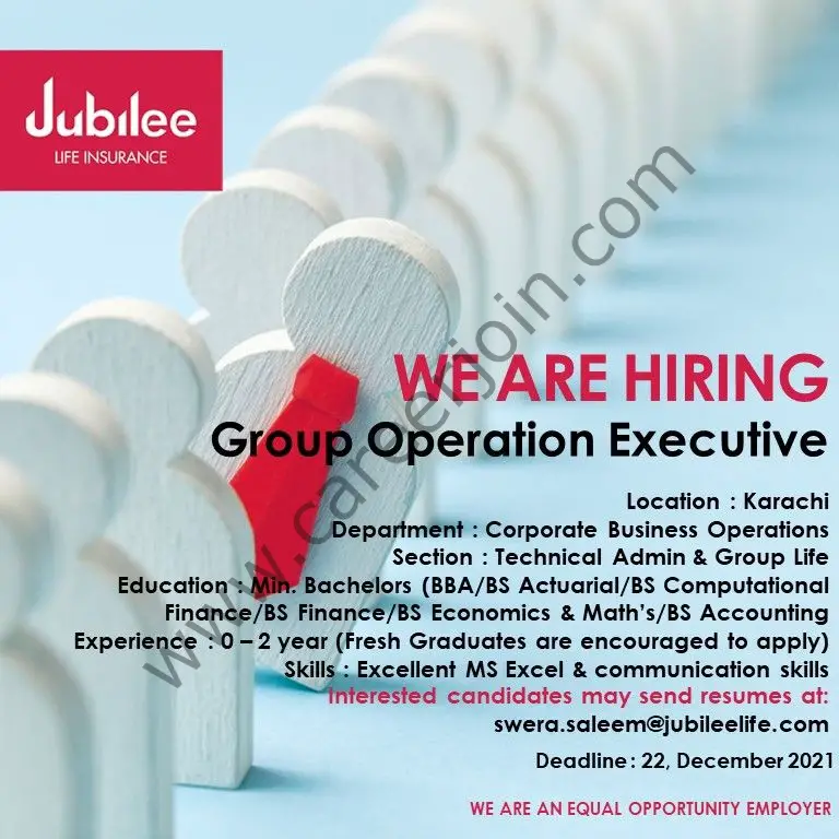 Jubilee Life Insurance Company Limited Jobs December 2021 01