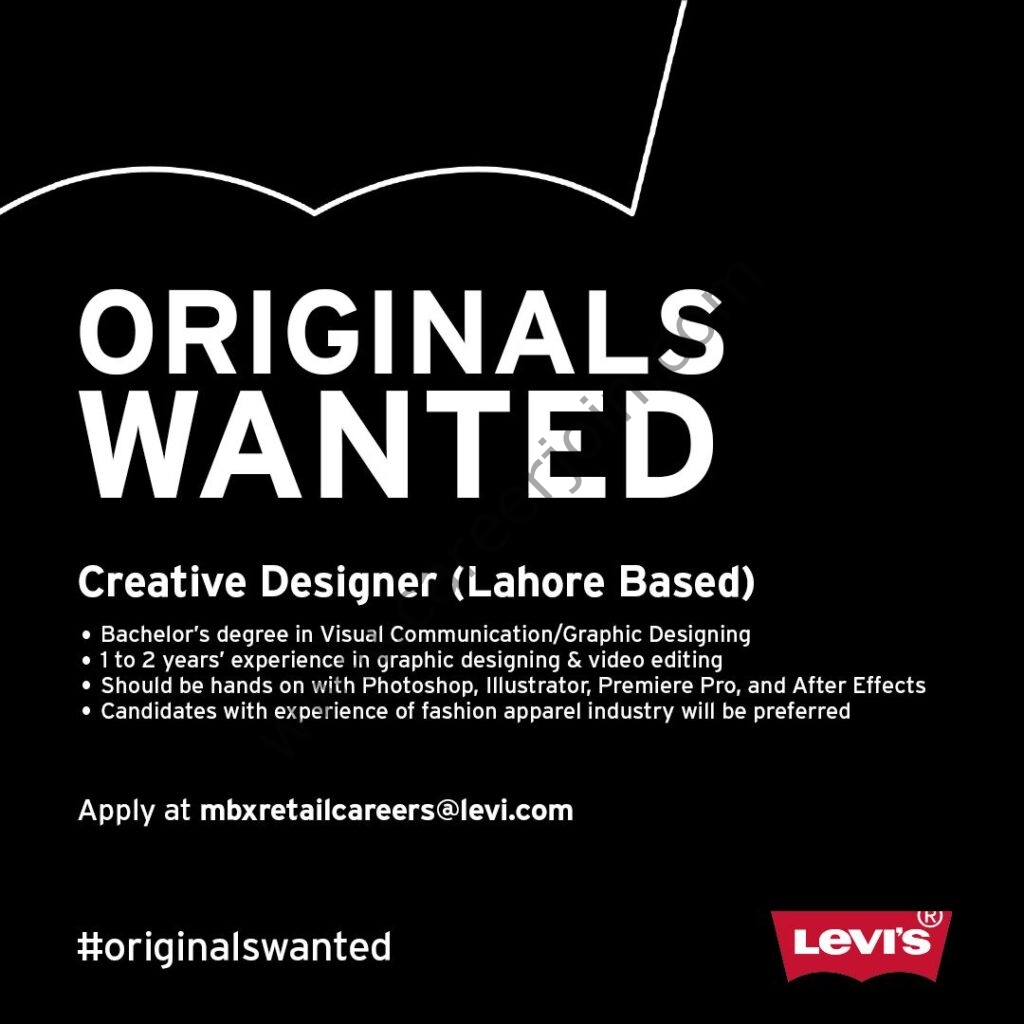 Levis Pakistan Jobs Creative Designer 01