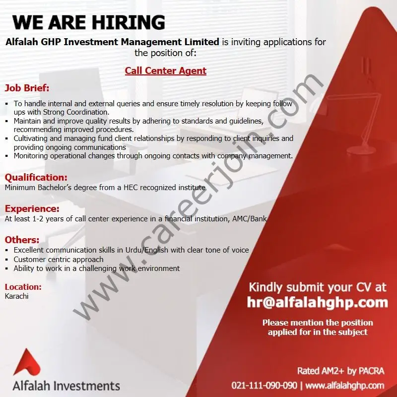 Alfalah GHP Investment Management Ltd Jobs December 2021 01