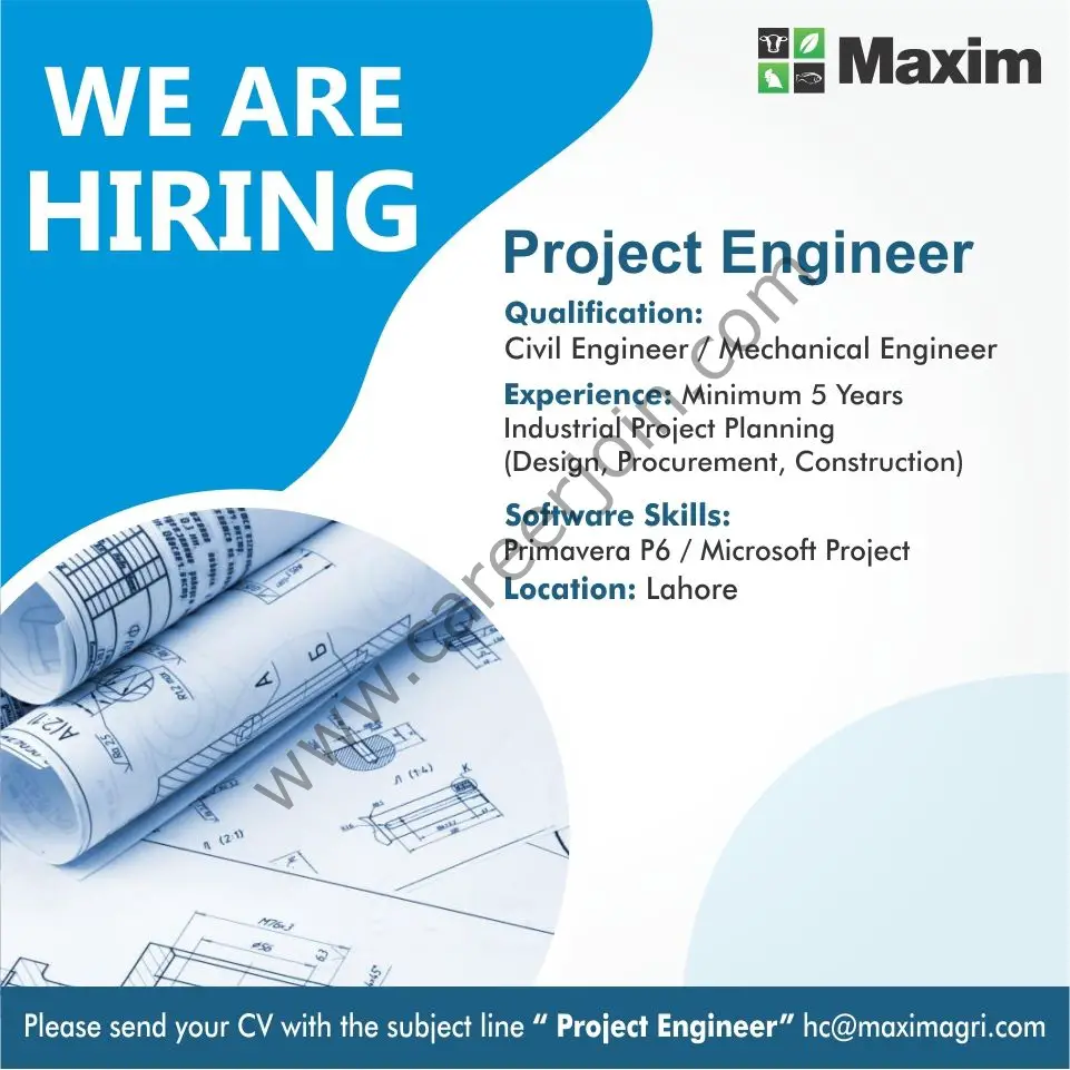 Maxim Agri Pvt Ltd Jobs Project Engineer 01