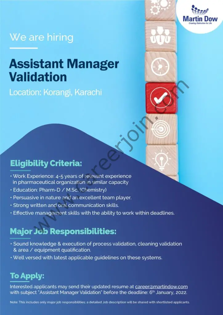 MartinDow Limited Jobs Assistant Manager Validation 01