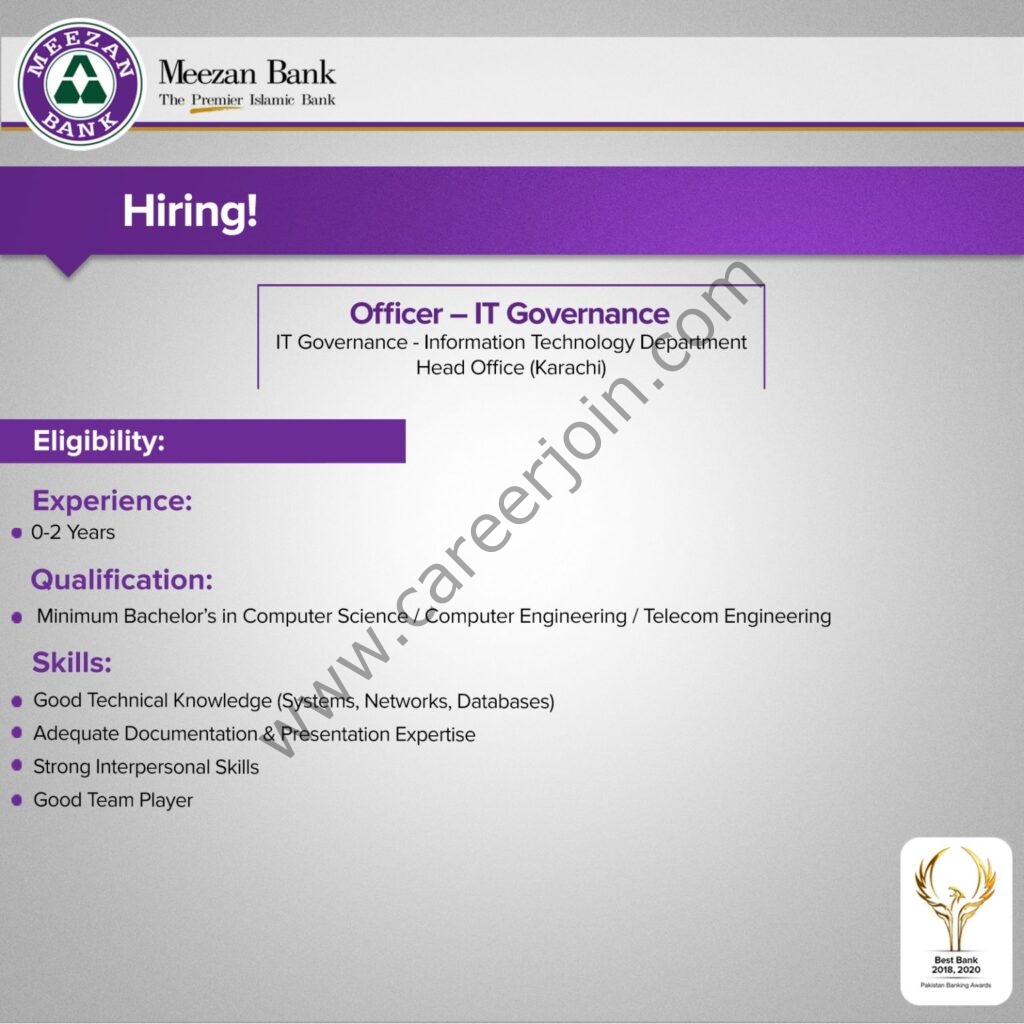 Meezan Bank Limited Jobs December 2021 06