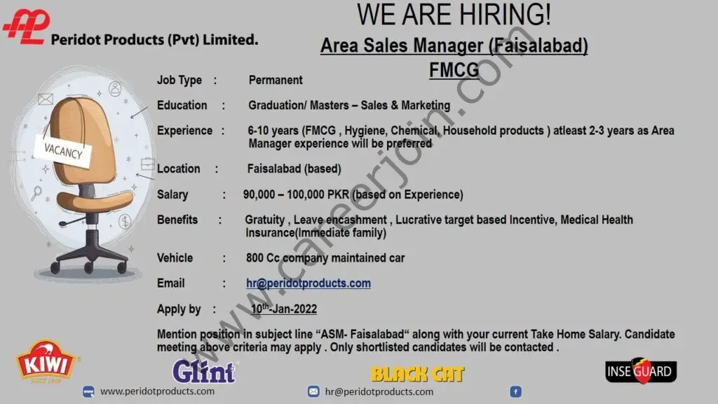 Peridot Products Pvt Ltd Jobs Area Sales Manager 01