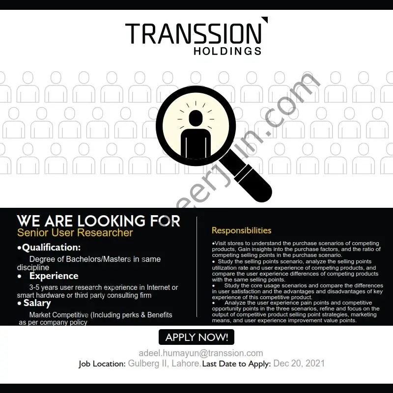 Transsion Jobs 03 Decmeber 2021 01