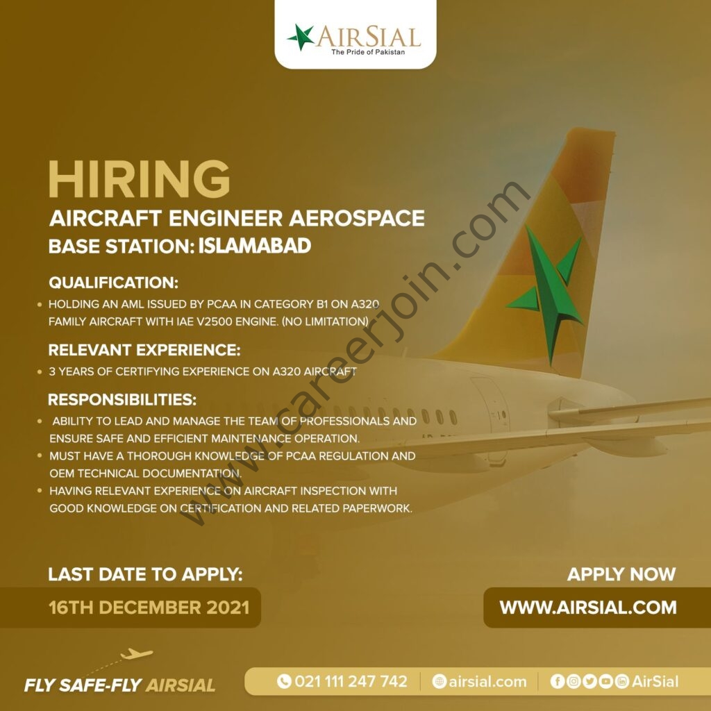 AirSial Limited Jobs Aircraft Engineer Aerospace 01