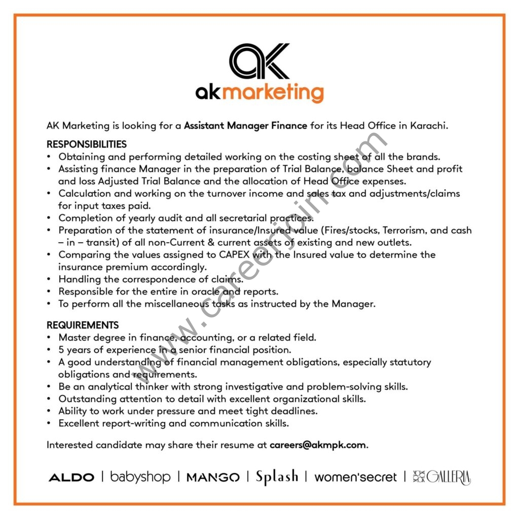 AK Marketing Pvt Ltd Jobs January 2022 01