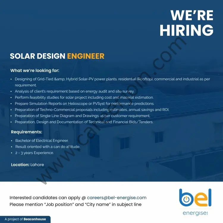 Beacon Energy Pvt Ltd Jobs Solar Design Engineer 01