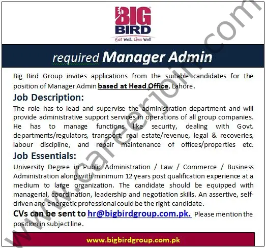 BigBird Group Jobs Manager Admin 01