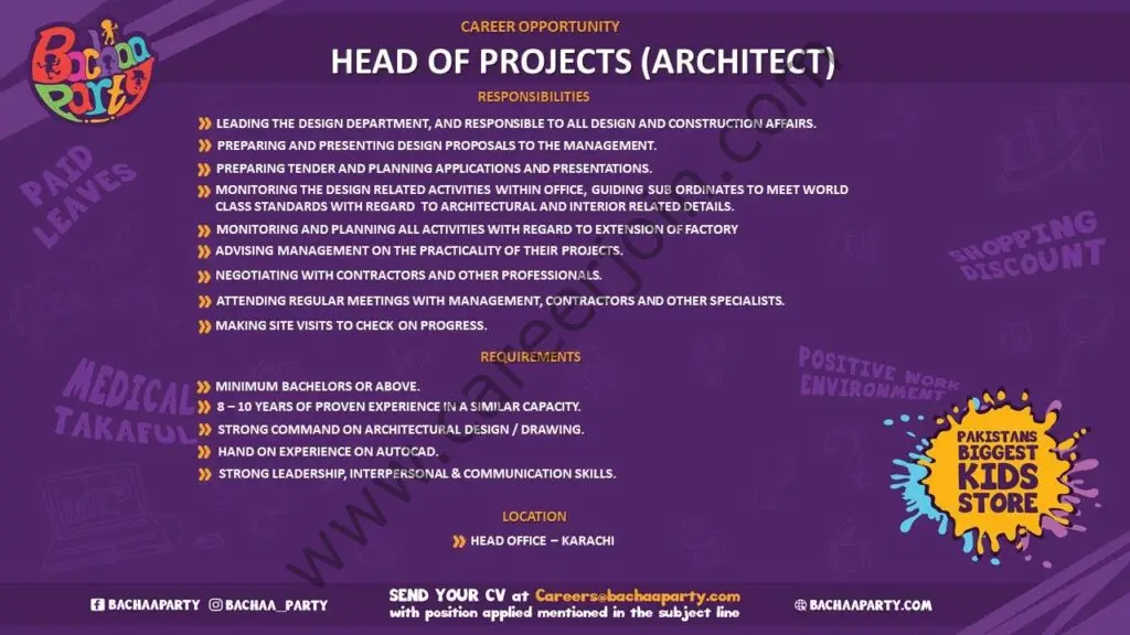 Bachaa Party Jobs Head Of Projects Architect 01