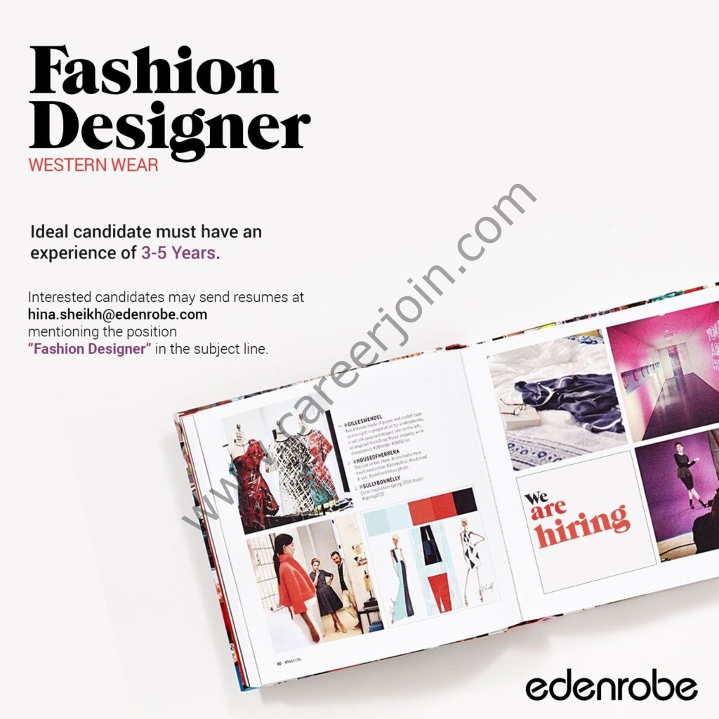 Edenrobe Jobs Fashion Designer 01