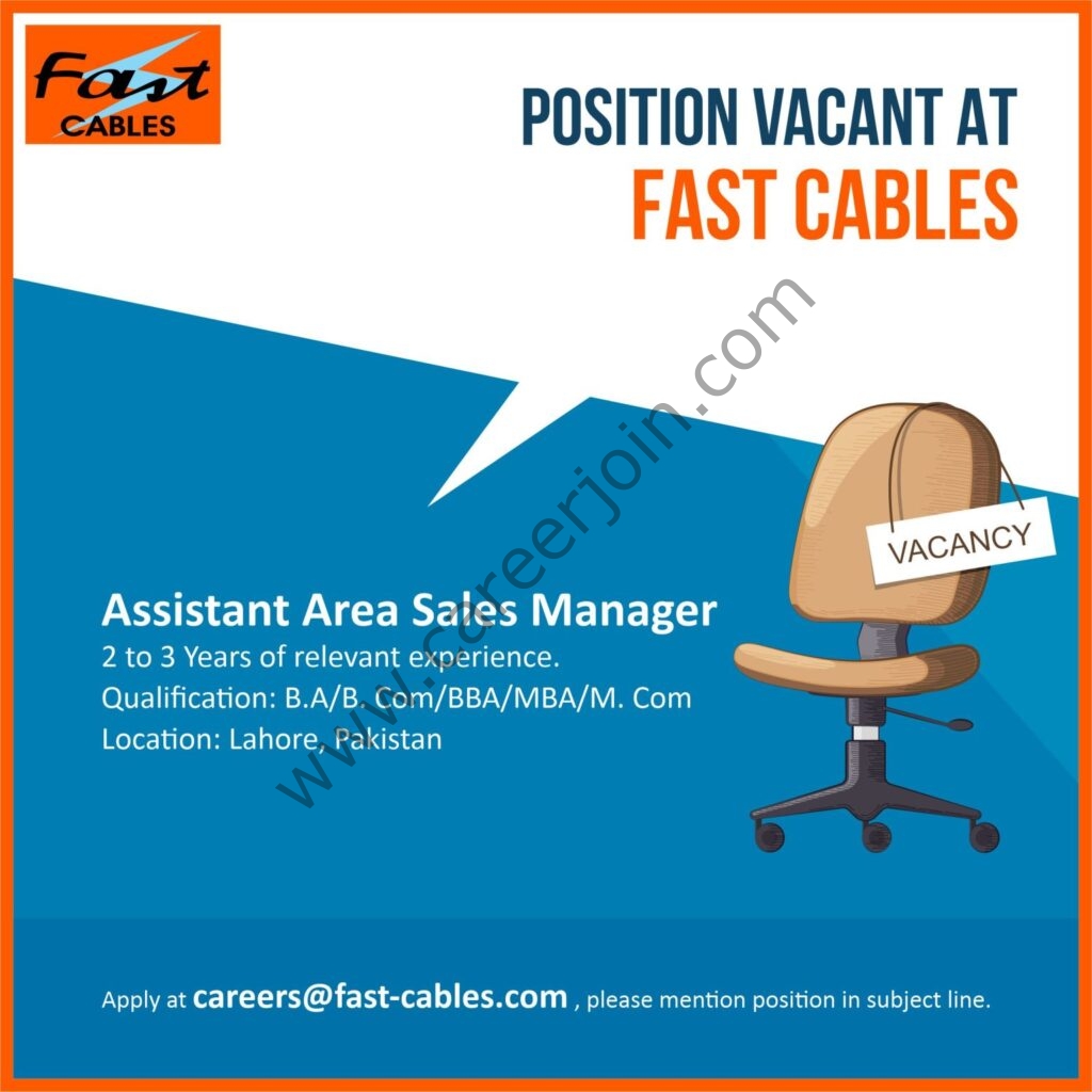 Fast Cables Jobs Assistant Area Sales Manager 01