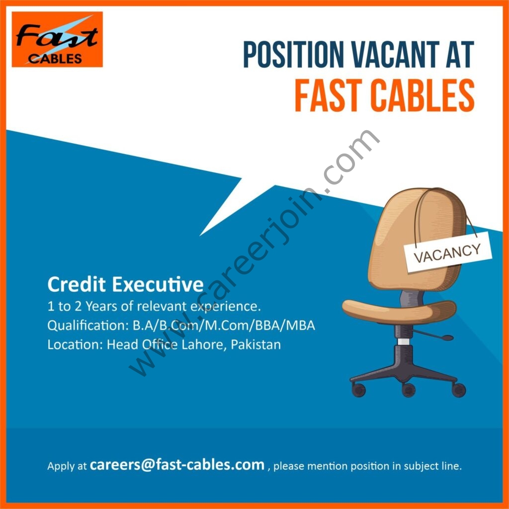 Fast Cables Jobs Credit Executive 01