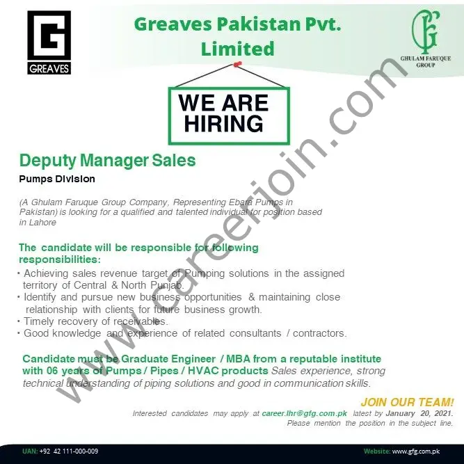 Greaves Pakistan Pvt Ltd Jobs January 2022 02