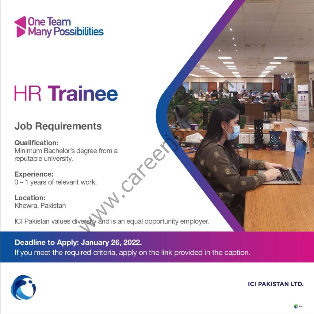 ICI Pakistan Limited Jobs HR Trainee 01