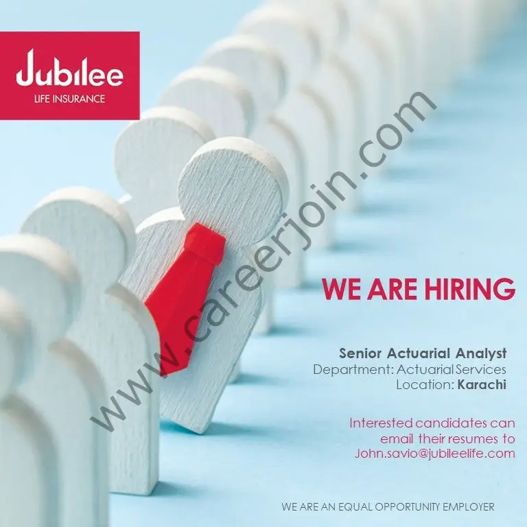 Jubilee Life Insurance Company Limited Jobs Senior Actuarial Analyst 01