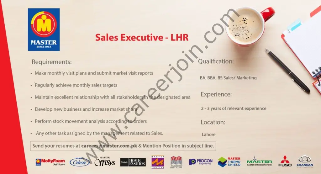 Master Group Of Companies Jobs Sales Executive 01