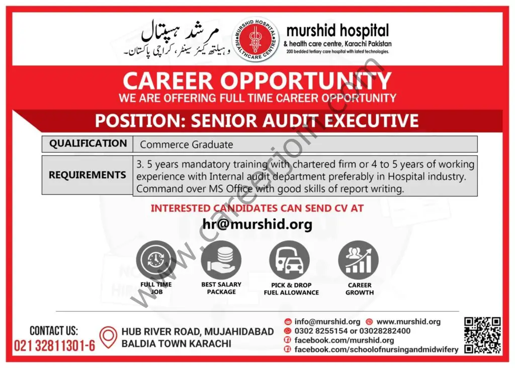 Murshid Hospital & Health Care Centre Jobs Senior Audit Executive 01
