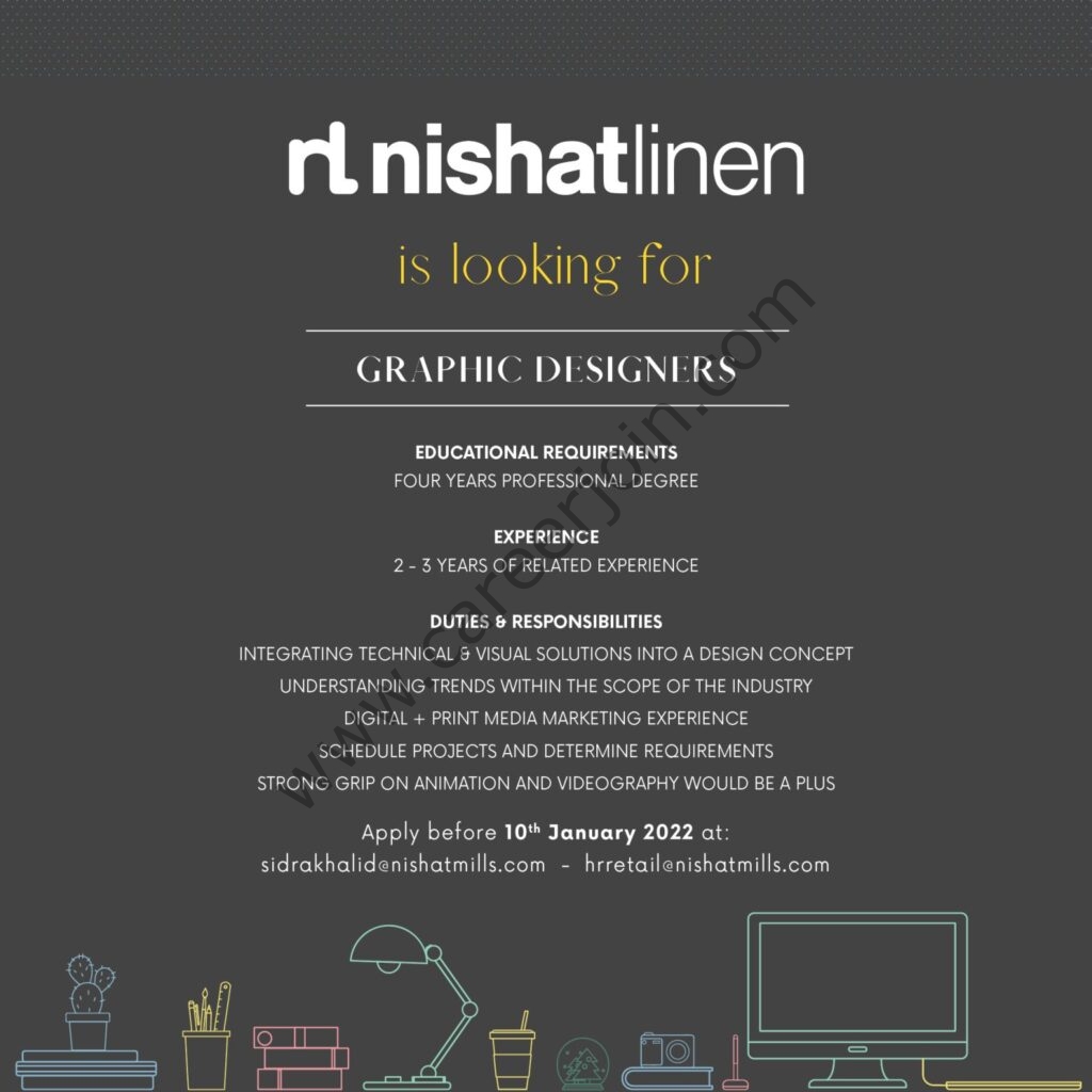 Nishat Linen NL Jobs Graphic Designer 01