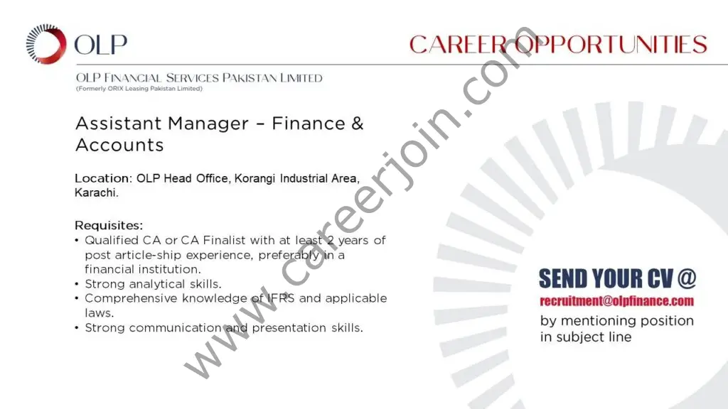 OLP Financial Services Pakistan Limited Jobs Janaury 2022 02