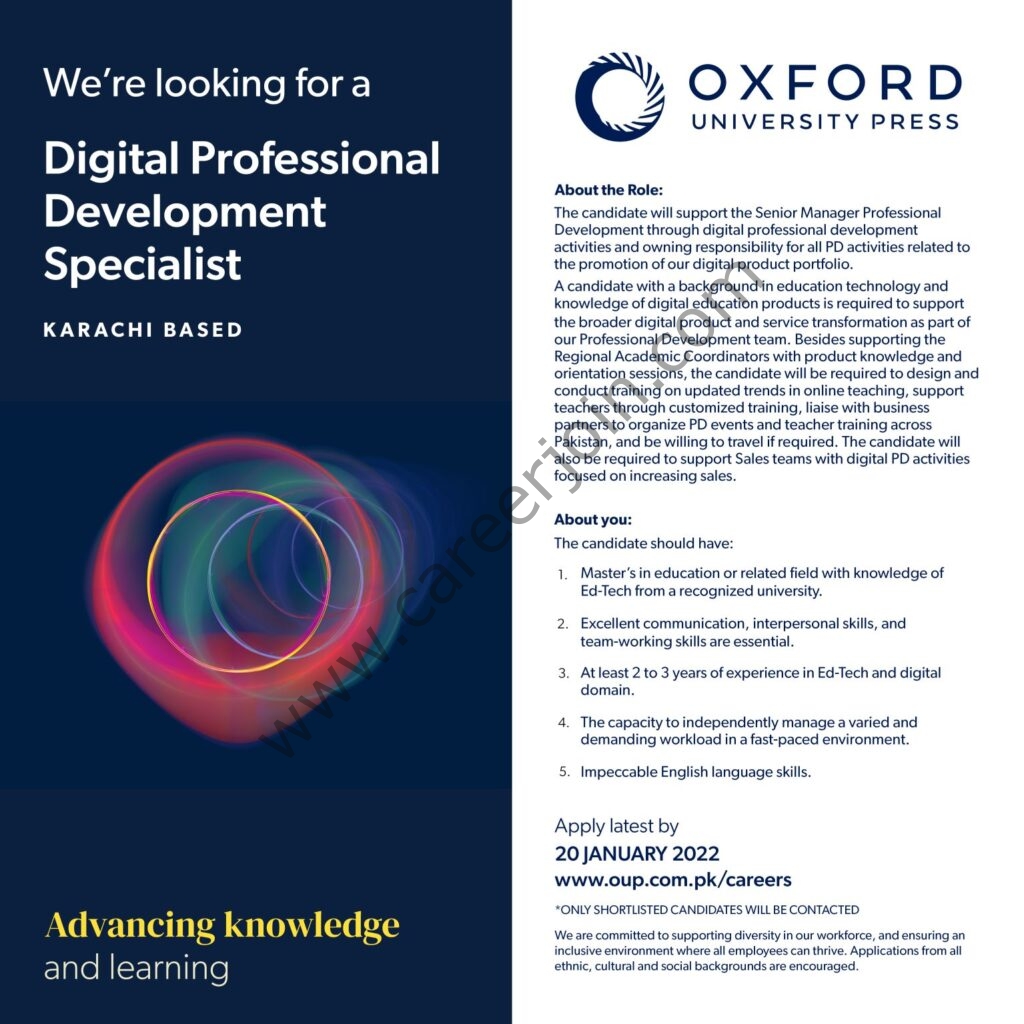 Oxford University Press Jobs Digital Professional Development Specialist 01