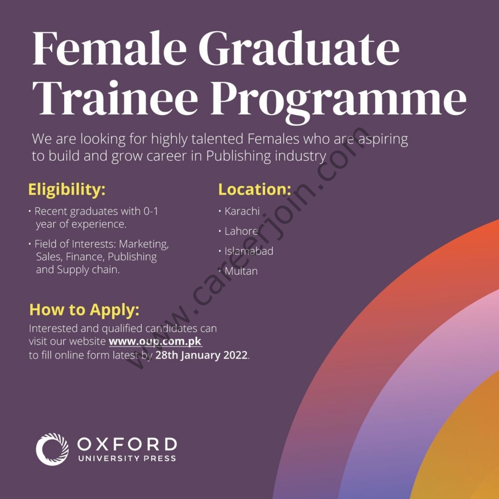 Oxford University Press OUP Female Graduate Trainee Program 2022 01