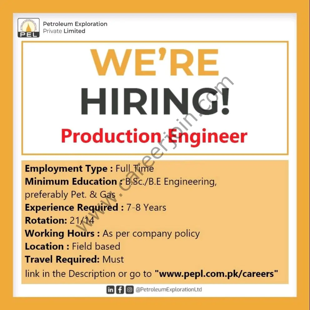 Petroleum Exploration Pvt Ltd Jobs Production Engineer 01