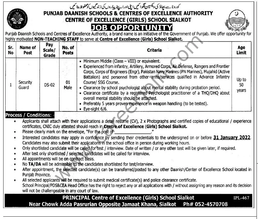 Punjab Daanish Schools Jobs 16 January 2022 Express Tribune 03