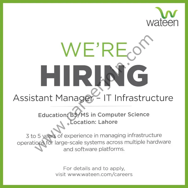 Wateen Telecom Pakistan Jobs Assistant Manager IT Infrastructure 01