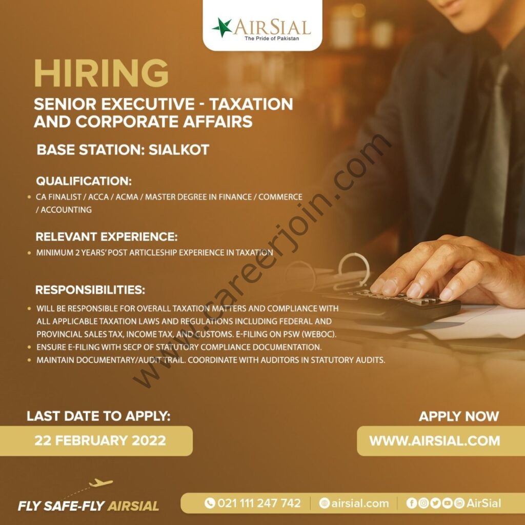 AirSial Limited Jobs February 2022 02