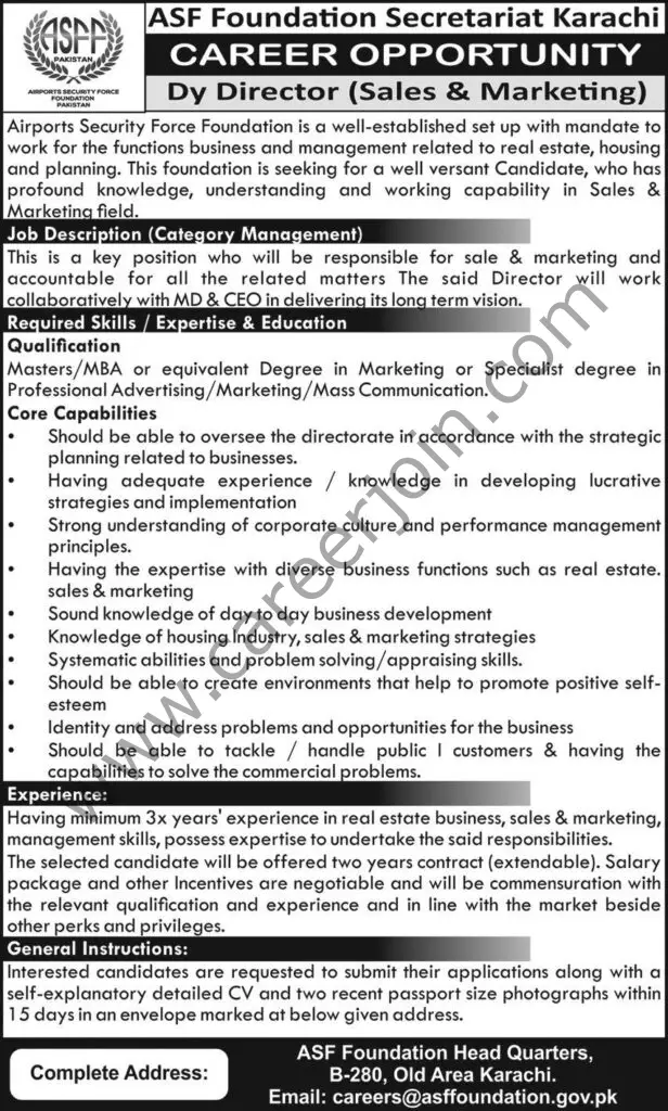 Airport Security Force ASF Foundation Jobs 23 February 2022 Express 01