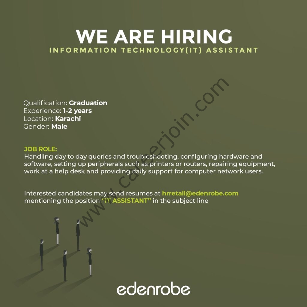 Edenrobe Jobs Information Technology Assistant 01