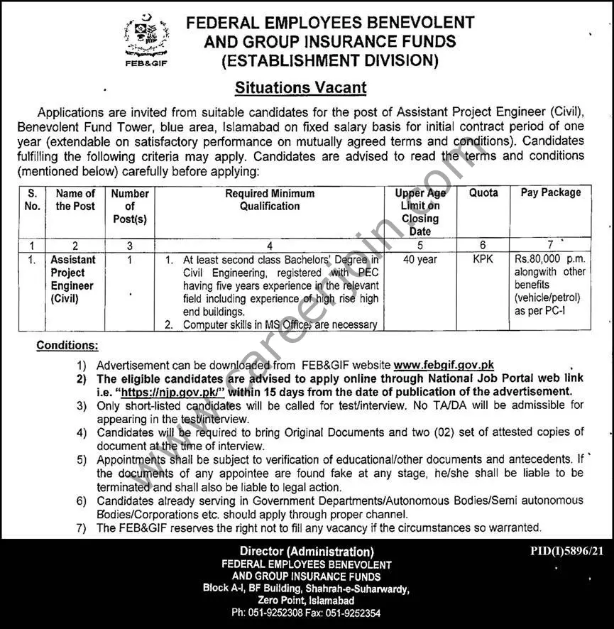 Federal Employees Benevolent & Group Insurance Funds Jobs 24 February 2022 Express 01