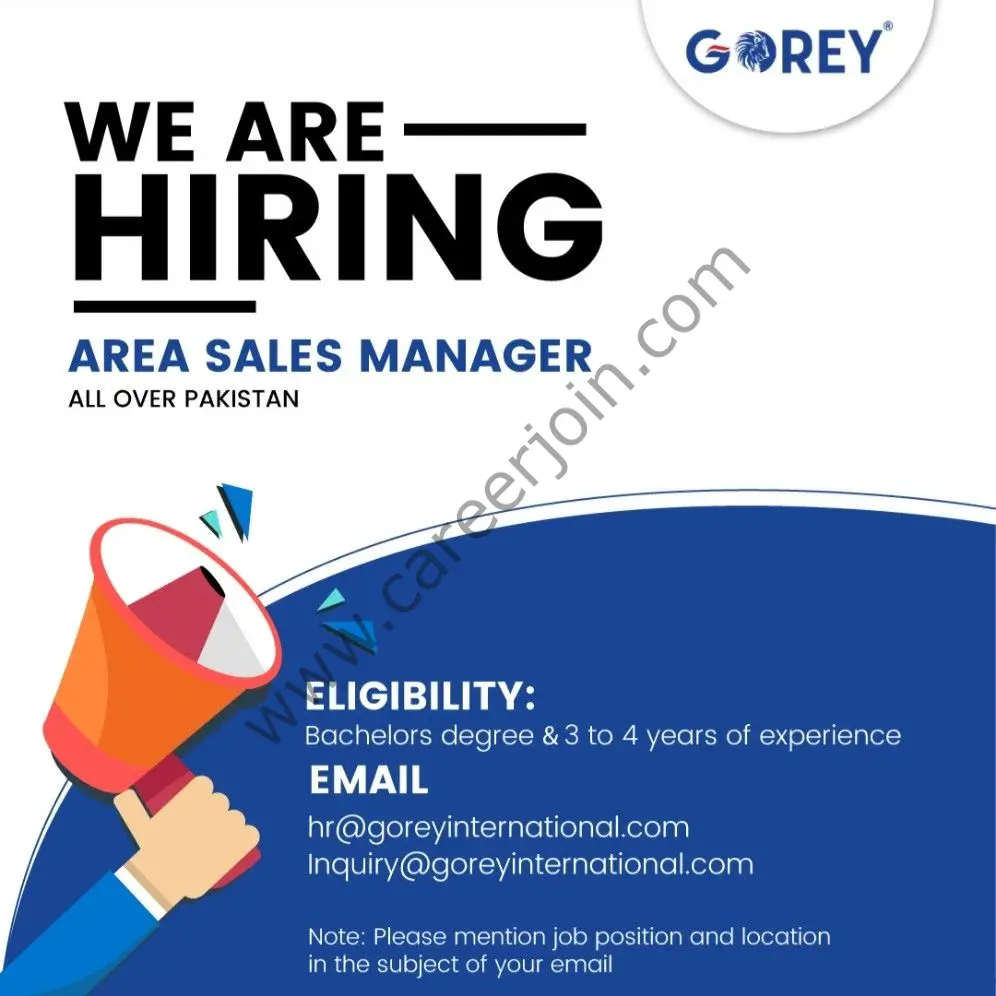 Gorey International Pvt Ltd Jobs Area Sales Manager 01