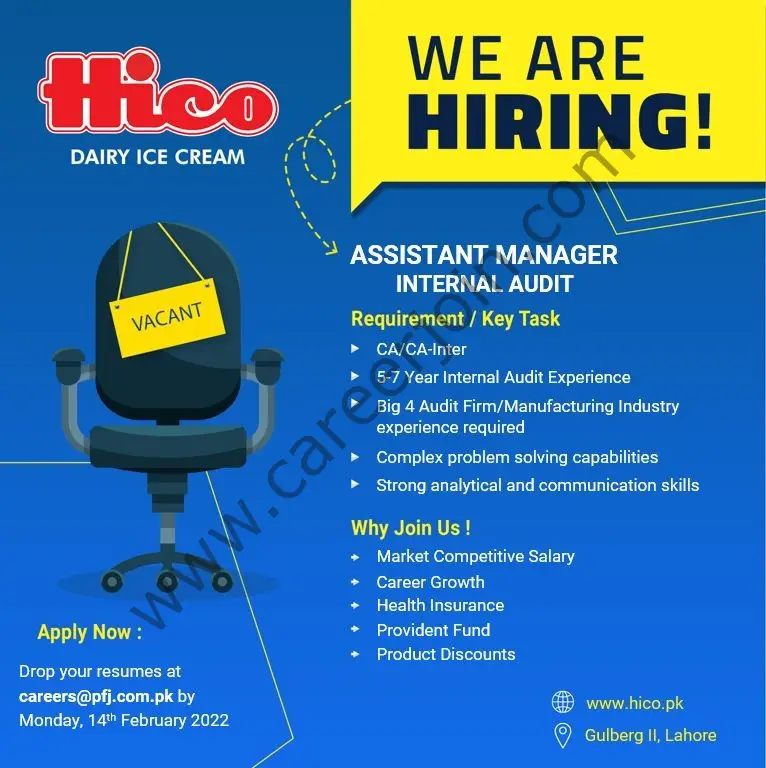 HICO Dairy Ice Cream Jobs Assistant Manager Internal Audit 01