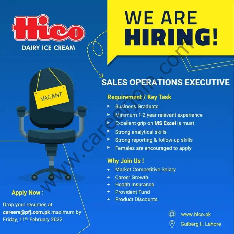 HICO Dairy Ice Cream Jobs Sales Operations Executive 01