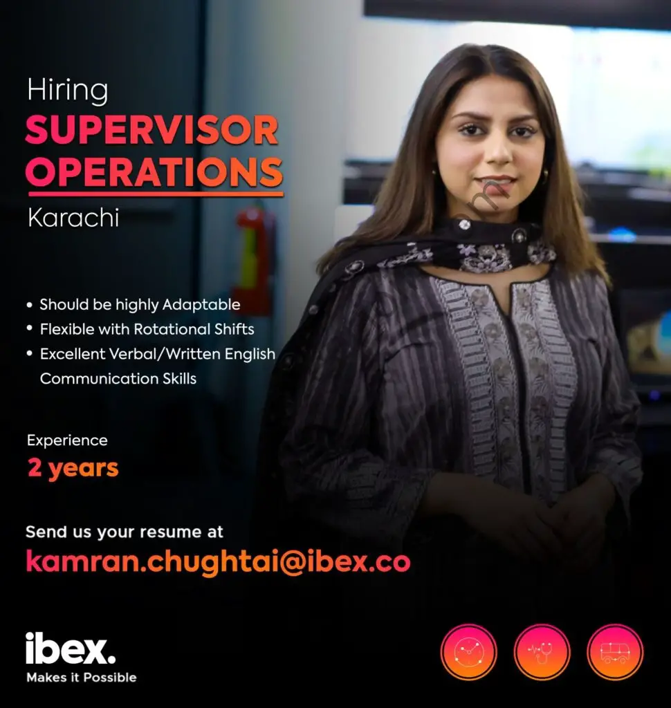 Ibex Pakistan Jobs Supervisor Operations 01