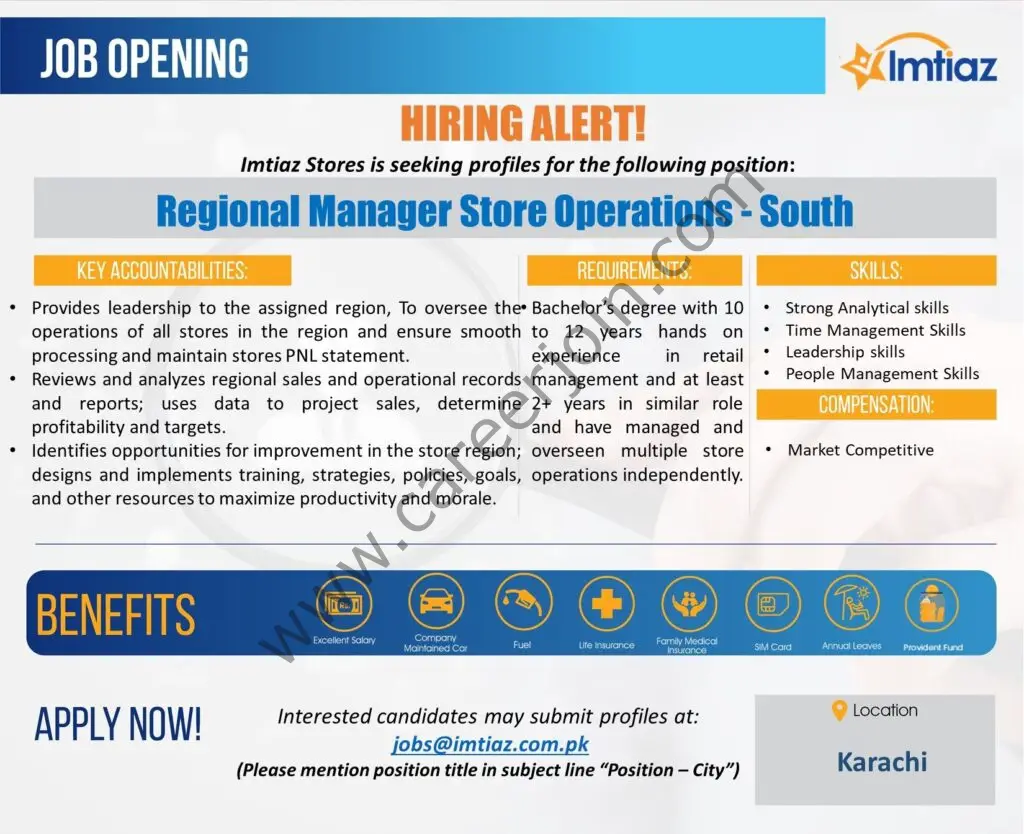 Imtiaz Super Market Jobs Regional Manager Store Operations 01