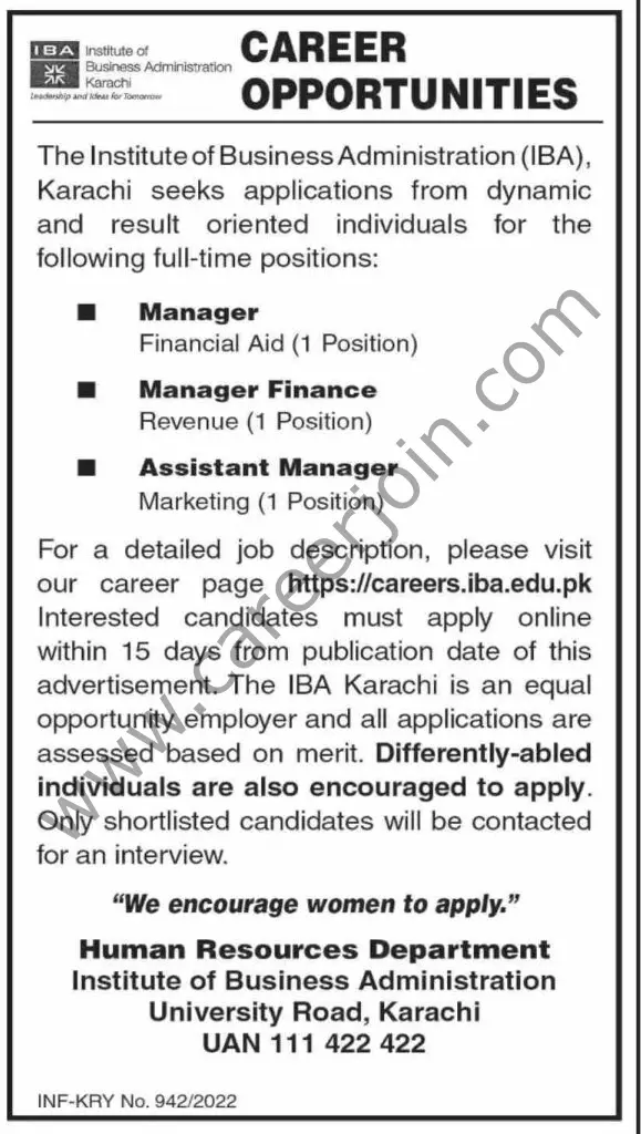 Institute of Business Administration IBA Jobs 27 February 2022 Dawn 01