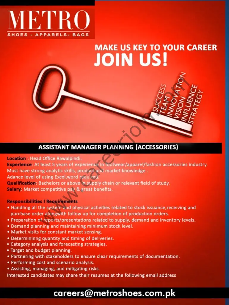 Metro Shoes Jobs Assistant Manager Planning 01
