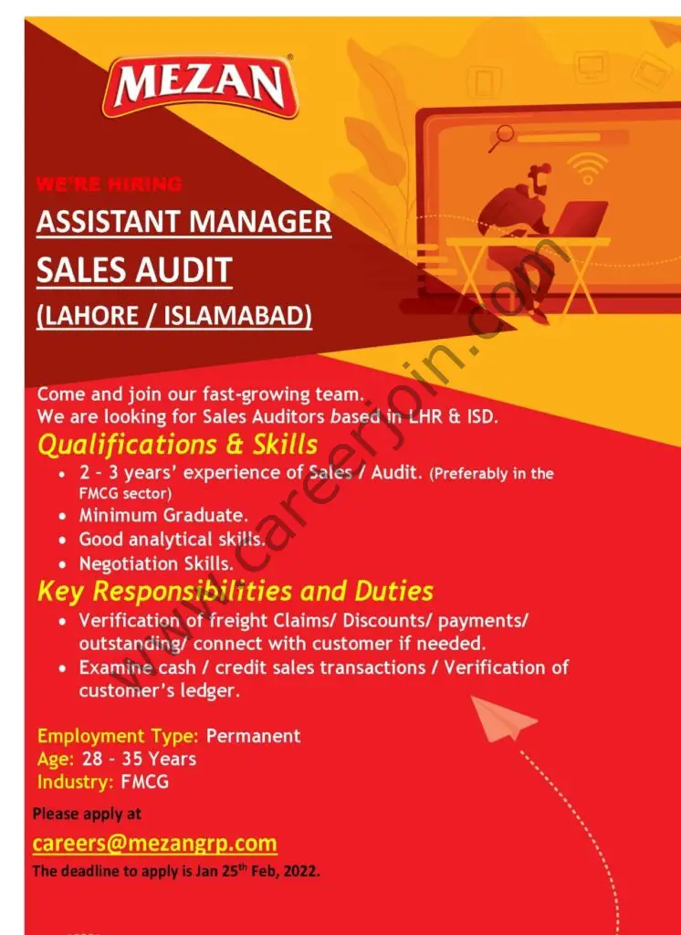 Mezan Group Jobs Assistant Manager Sales Audit 01