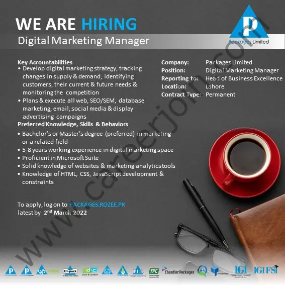 Packages Limited Jobs Digital Marketing Manager 01