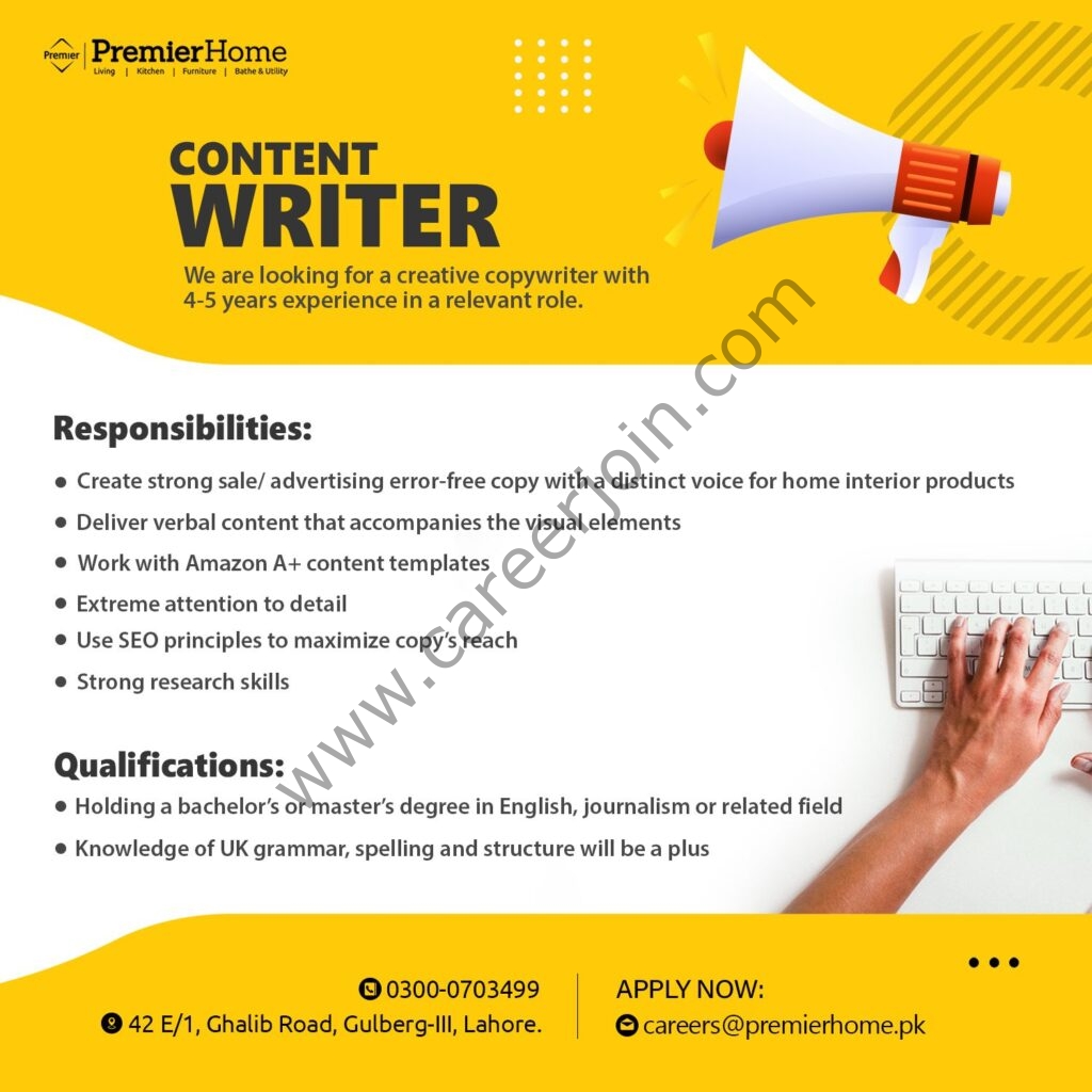 Premier Home Jobs Content Writer 01