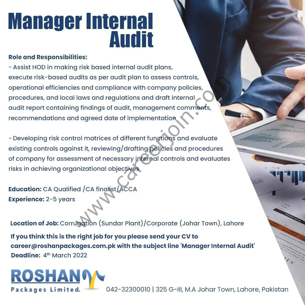 Roshan Packages Limited Jobs February 2022 01