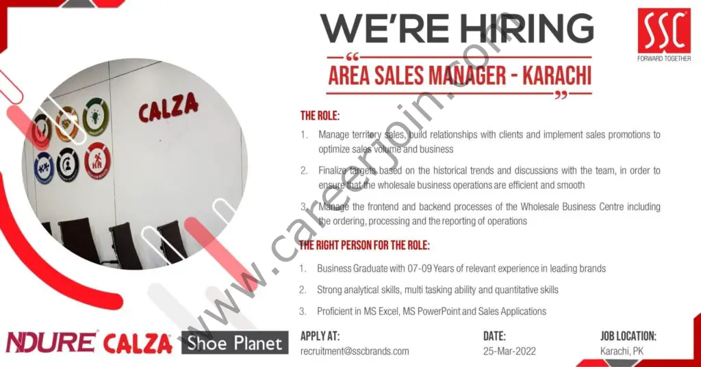 Service Sales Corporation Pvt Ltd SSC Jobs Area Sales Manager 01