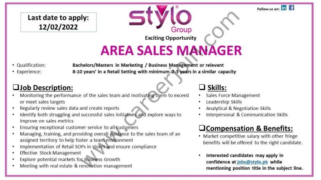 Stylo Pvt Ltd Jobs February 2022 01