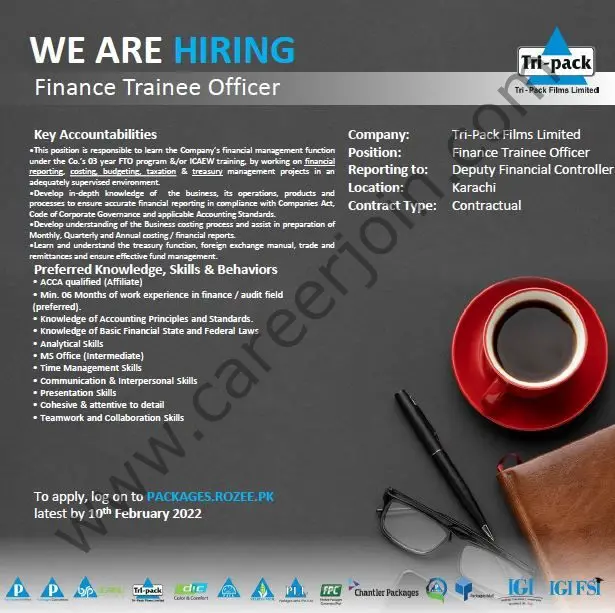 TriPack Films Limited Jobs Finance Trainee Officer 01