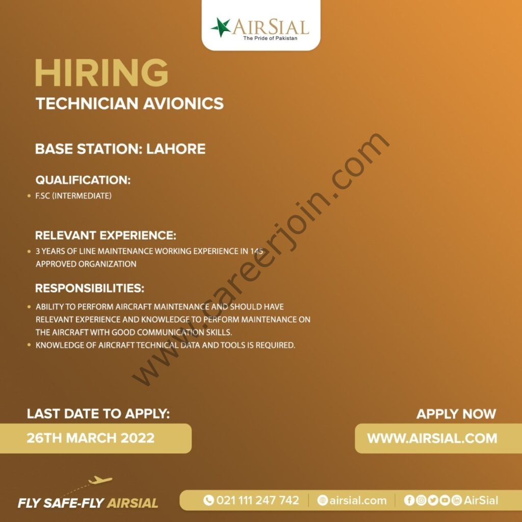 AirSial Limited Jobs March 2022 03