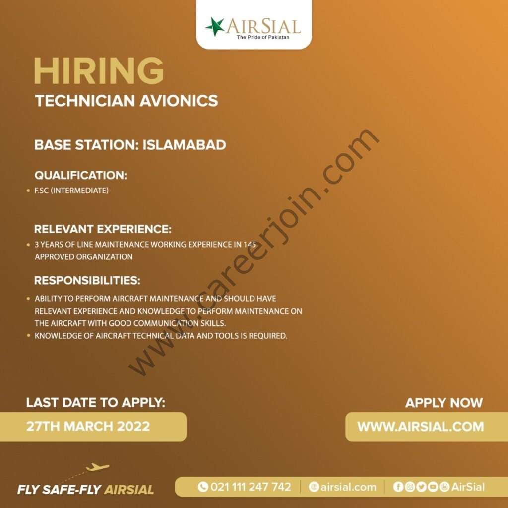 AirSial Limited Jobs March 2022 02