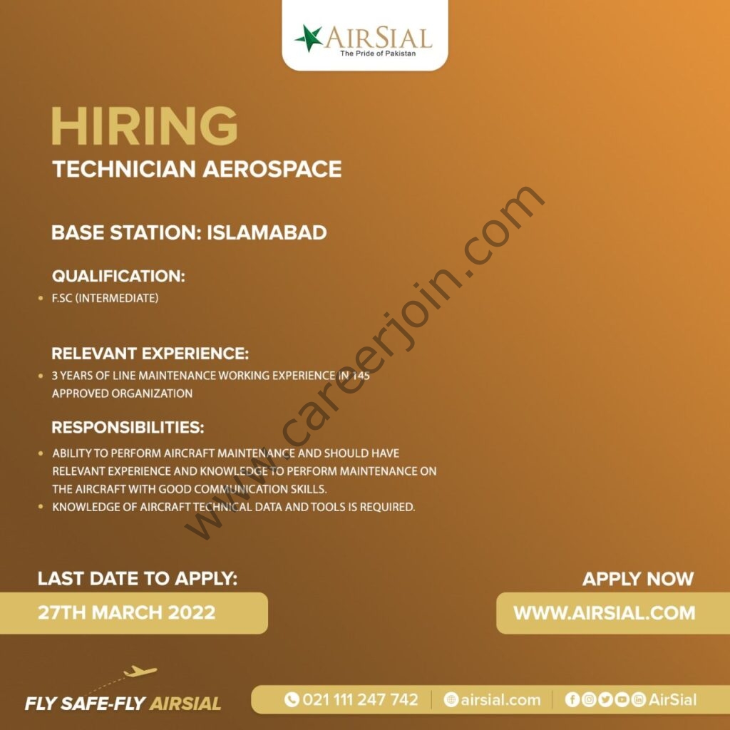 AirSial Limited Jobs March 2022 01