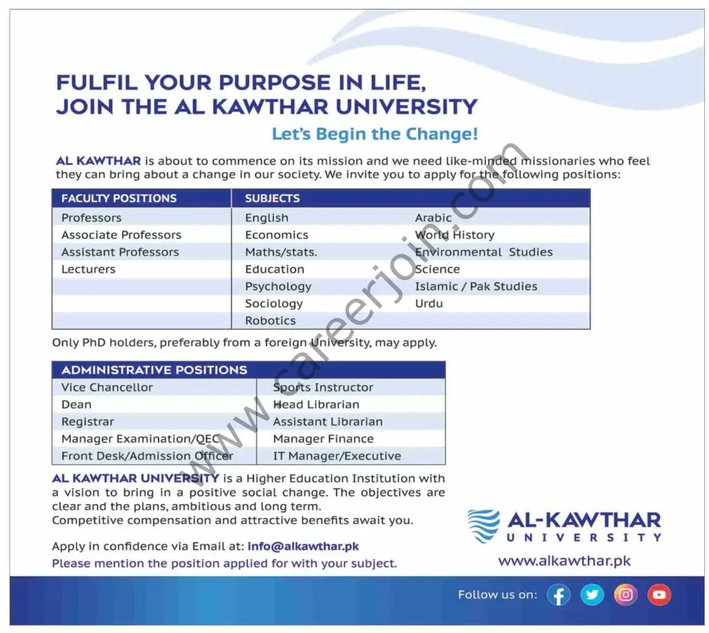 Al Kawthar University Jobs 06 March 2022 Dawn 01